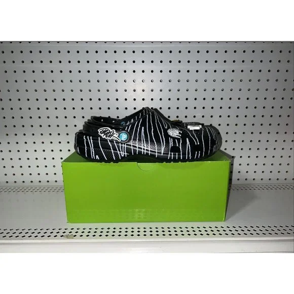 Crocs Ron English Party Animals Classic Slip On Clogs Mens Size 11 Zebra Black Crocs Classic Clog Ron English Party Animals Zebra White  main image 4